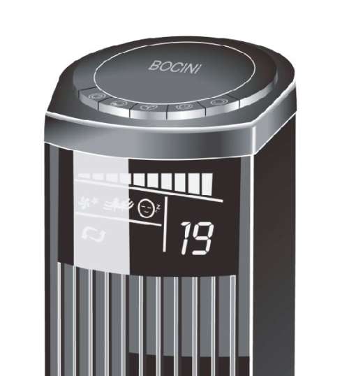 BRAND NEW BOXED BOCINI TOWER FAN (DIGITAL PANEL) WITH REMOTE COOL DOWN THIS SUMMER