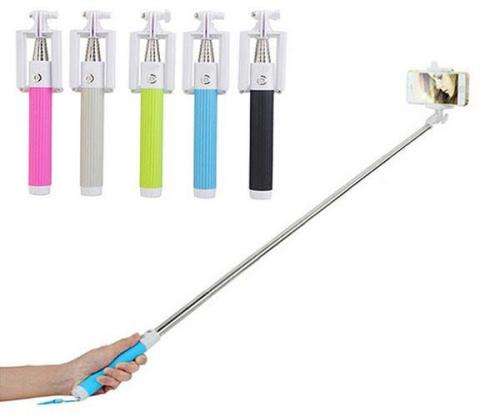 EXTENDABLE MONOPOD SELFIE STICK WITH BUILT-IN SHUTTER (ANDROID / iPHONE)