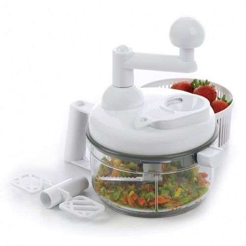 8 Piece Swift Chopper Manual Food Processor Salad Spinner