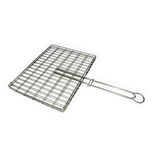 FOLD OPEN BRAAI GRID (COMPACT, LOCKING RING, STAINLESS STEEL)