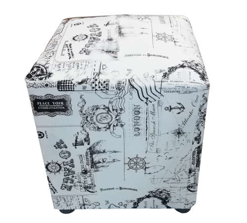 OTTOMAN (39cm x 42cm x 39cm) BEAUTIFUL DESIGN