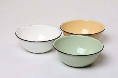 6 Piece Enamelware 20cm Cereal Bowl Set: South African Traditional Crockery