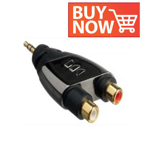 STEREO MALE TO TWO X RCA FEMALE