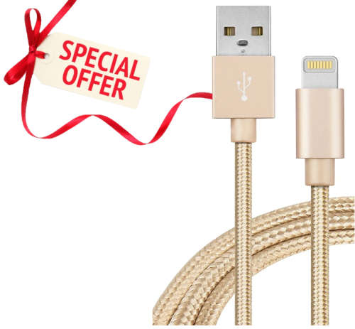 BRAIDED iPHONE CHARGING CABLE (VARIOUS COLOURS)