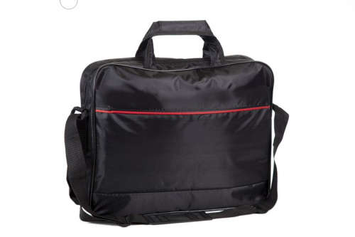 LAPTOP BAG - UP TO 15.6" - BLACK WITH RED TRIM