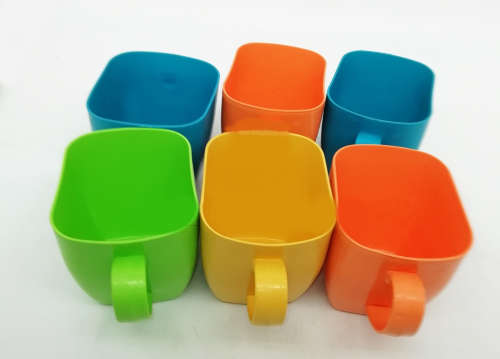 PLASTIC MUGS (SET OF 6) VARIOUS COLOURS