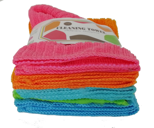 CLEANING TOWELS (5 PIECE) VARIOUS COLOURS
