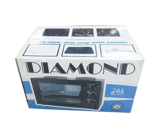DIAMOND COUNTER OVEN (GRILL RACK, DRIP TRAY AND 2 PLATES) 26lt