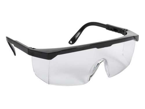 SAFETY GLASSES (CLEAR) BLACK FRAME