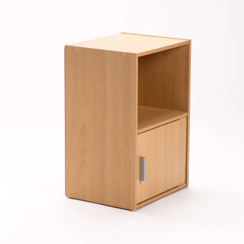 BEDSIDE TABLES (SET OF TWO) -  BEECH COLOUR