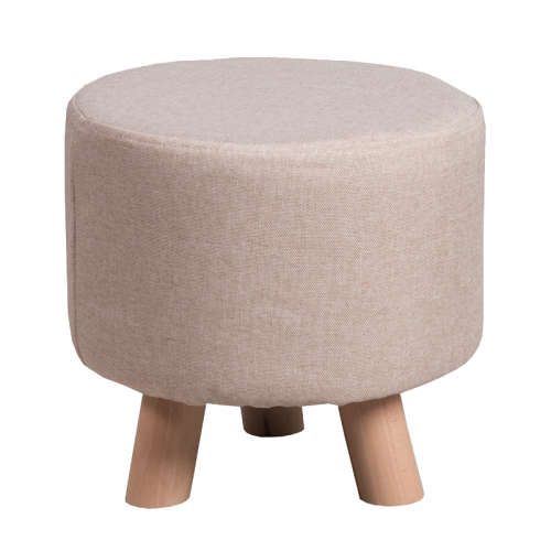 STOOL - LIGHT GREY / SOLID BEECH LEGS
