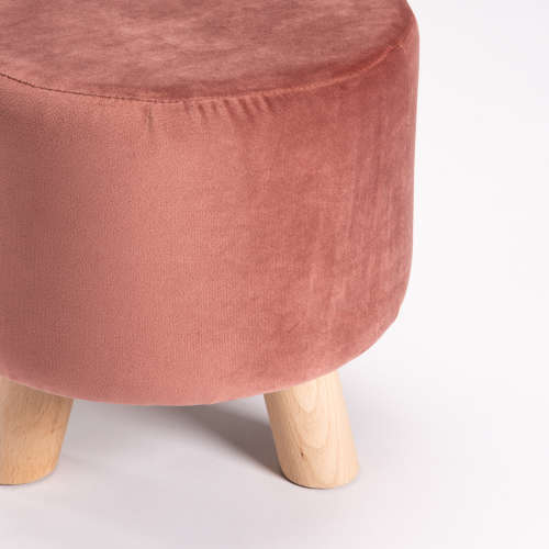 STOOL - BLUSH / SOLID BEECH LEGS