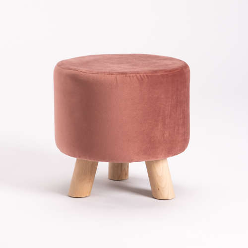 STOOL - BLUSH / SOLID BEECH LEGS