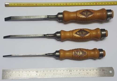 Very Rare - Bracht Mortise Chisels (Set of 3)