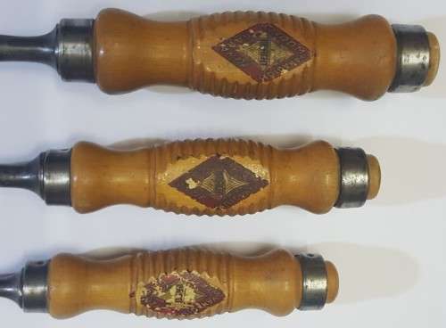 Very Rare - Bracht Mortise Chisels (Set of 3)