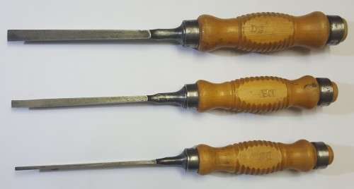 Very Rare - Bracht Mortise Chisels (Set of 3)
