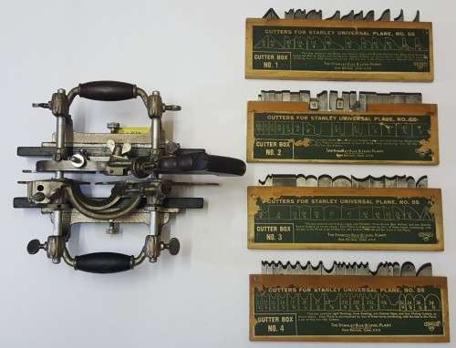 Vintage Stanley Sweetheart No. 55 Combination Plane - With Set Of Cutters