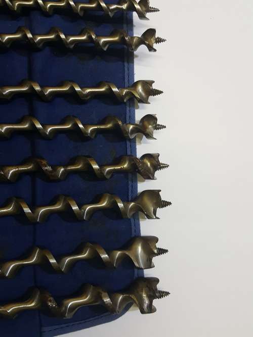 Excellent Set Of Morrison Limited Pidgeon Brand Auger Drill Bits (with extras)
