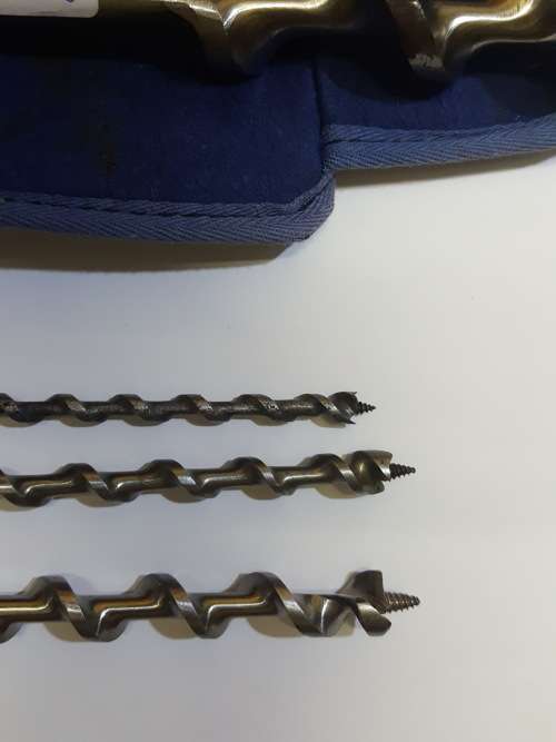 Excellent Set Of Morrison Limited Pidgeon Brand Auger Drill Bits (with extras)