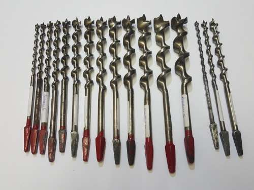 Excellent Set Of Morrison Limited Pidgeon Brand Auger Drill Bits (with extras)