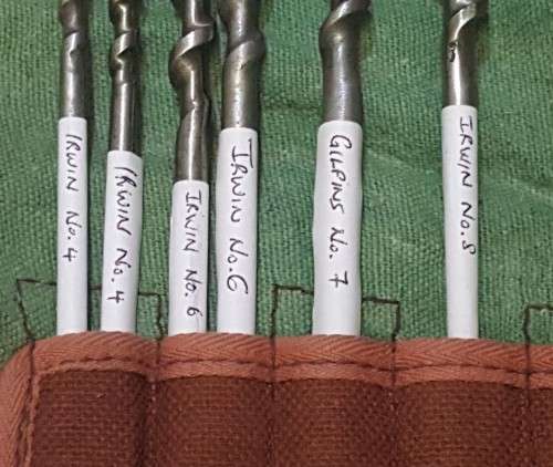 Auger Drill Bits  Set of 9 (Irwin and Gilpins)