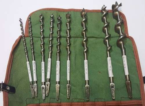Auger Drill Bits  Set of 9 (Irwin and Gilpins)