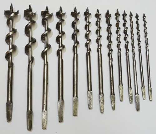 Auger Drill Bits  Set of 13 (BEWU  West Germany)