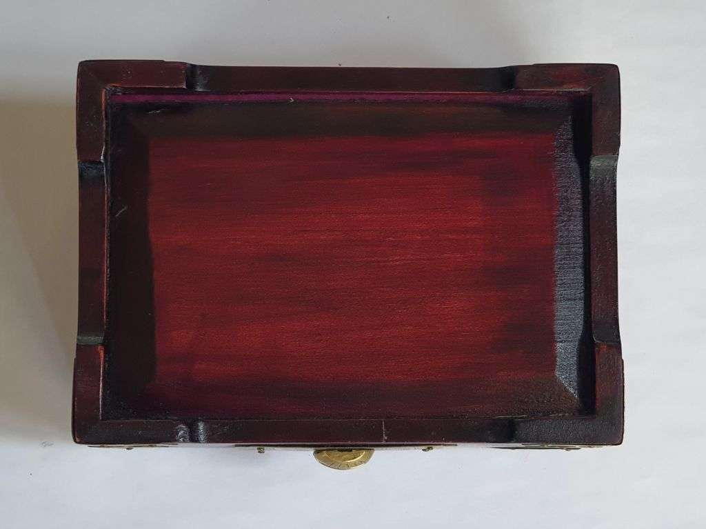 Vintage Wood & Brass Jewellery Box