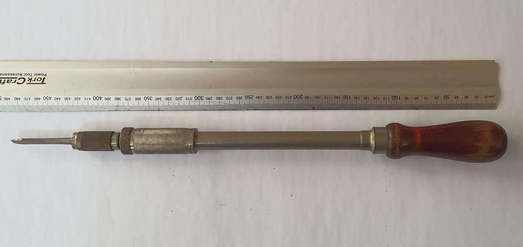 Vintage Millers Falls No. 620A Double Spiral Ratcheting Screwdriver (Pump Action Large Screwdriver)