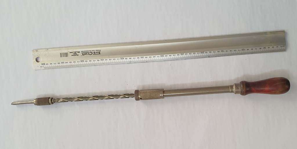 Vintage Millers Falls No. 620A Double Spiral Ratcheting Screwdriver (Pump Action Large Screwdriver)