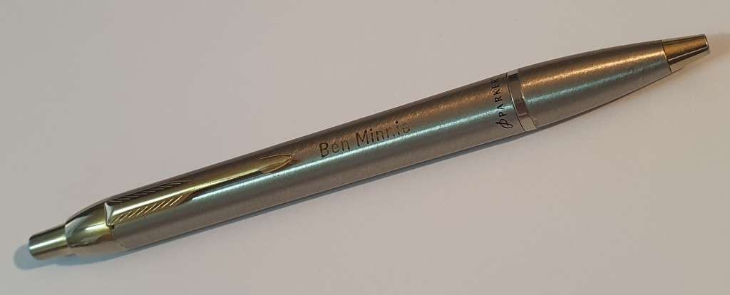 Vintage Parker IM Ball Point  Full Metal Body With Champagne Trim (Personalised)