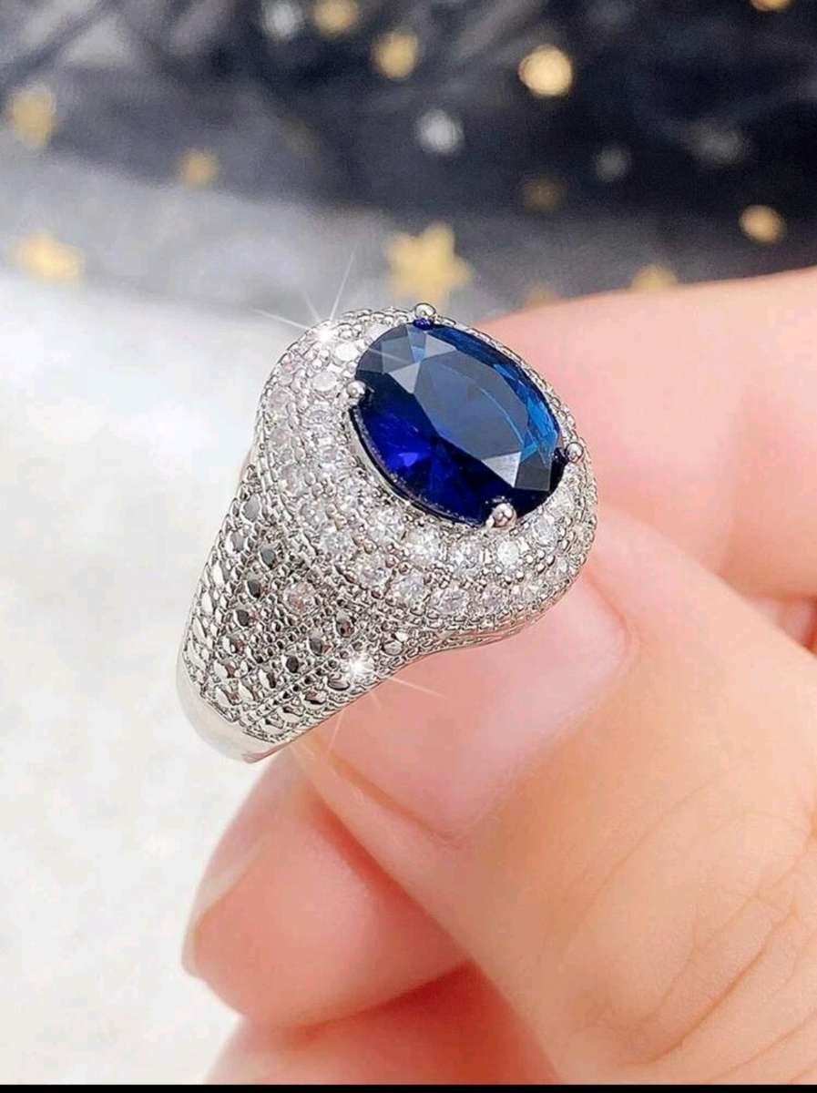 1pc Glamorous Cubic Zirconia Decor Ring For Women For Valentine`s Day Gift