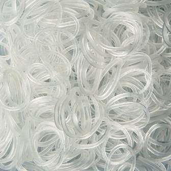 GLOW IN THE DARK LOOM BANDS CLEAR 200's INCLUDING LOOM HOOK & S-CLIPS