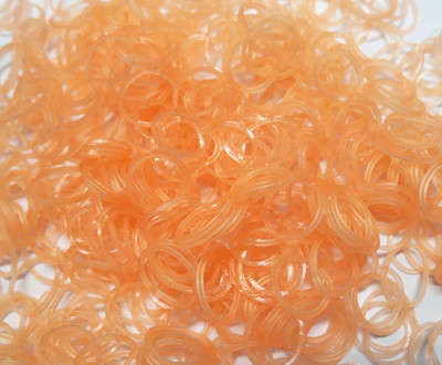 GLOW IN THE DARK LOOM BANDS ORANGE 200's INCLUDING LOOM HOOK & S-CLIPS