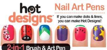 Nail Art Pens - 6 Colors - Brush and Pen