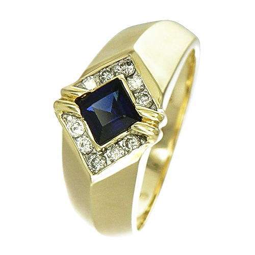 SAY IT WITH A RING!! - BEAUTIFUL 14K GOLD  DIAMOND & SAPPHIRE RING!
