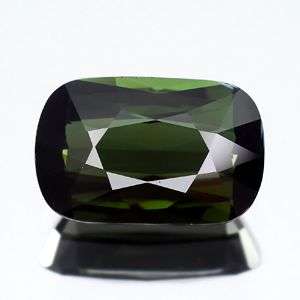 SPECTACULAR 3.61 CTS NATURAL DEEP DARK GREEN TOURMALINE - EYE CLEAN!