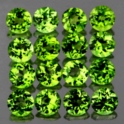 SET OF 30 STRIKING NATURAL AAA GREEN BURMESE PERIDOTS - 6.26 CTS (COMBINED)