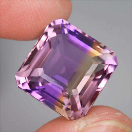 SPECTACULAR 9.45 CTS NATURAL PURPLE AND YELLOW BOLIVIAN AMETRINE!