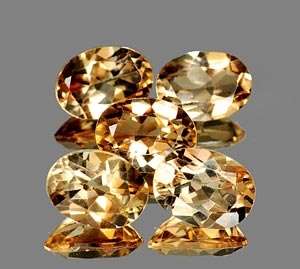 STUNNING SET OF 5 100% NATURAL IMPERIAL TOPAZ GEMSTONES - 8.01 TCW!