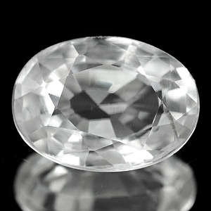 BEAUTIFUL 1.22 CT 100% NATURAL CRYSTAL WHITE ZIRCON!