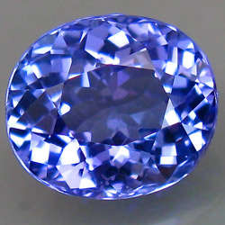 STUNNING 1.42 CT OVAL CUT 100% NATURAL D BLOCK VVS1 VIOLETISH BLUE TANZANITE!