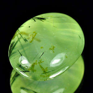 INTERESTING 8.50 CTS NATURAL RUTILE LIKE PREHNITE