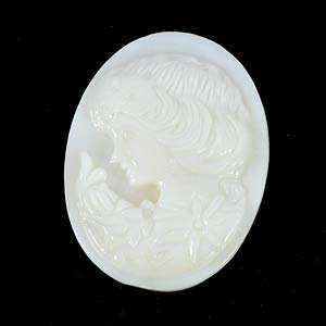 GORGEOUS 18.94 CT NATURAL HANDCRAFTED MOTHER OF PEARL CAMEO!