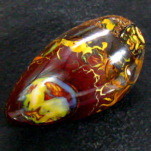 ASTONISHING 12.86 CTS NATURAL MULTI-COLOUR CRYSTAL BOULDER OPAL - LIGHTNING FLASHES!
