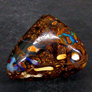 GORGEOUS 12.78 CTS NATURAL MULTI-COLOUR SOLID BOULDER OPAL - ANOTHER MASTERPIECE FROM NATURE!