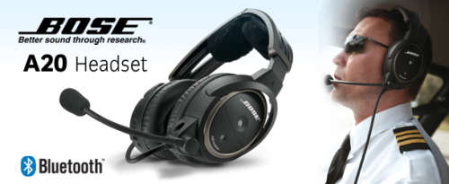 Bose A20 with Bluetooth Aviation Headset