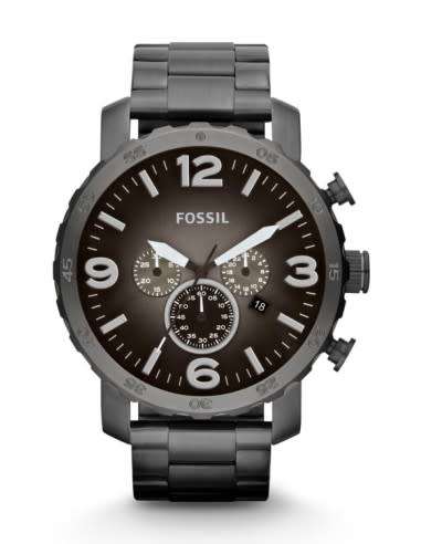 Fossil Nate Chronograph Smoke Stainless Steel Watch