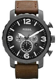 Fossil Nate Chronograph Smoke Stainless Steel Watch