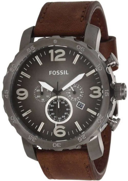 Fossil Nate Chronograph Smoke Stainless Steel Watch